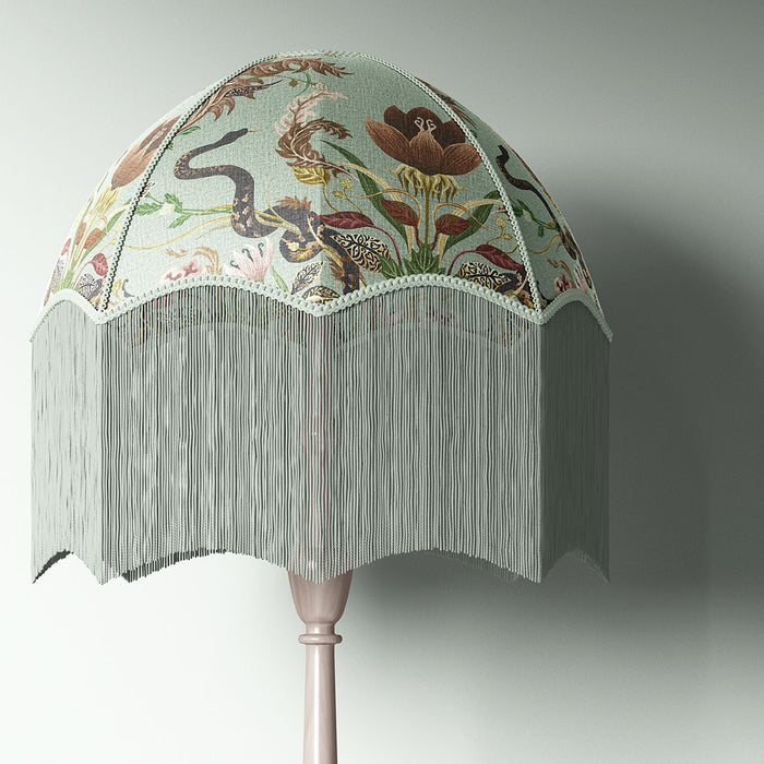 Serpentwined in Pale Moss | Velvet Fabric