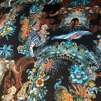 Magic Of India in Sariska | Black Patterned Velvet Fabric