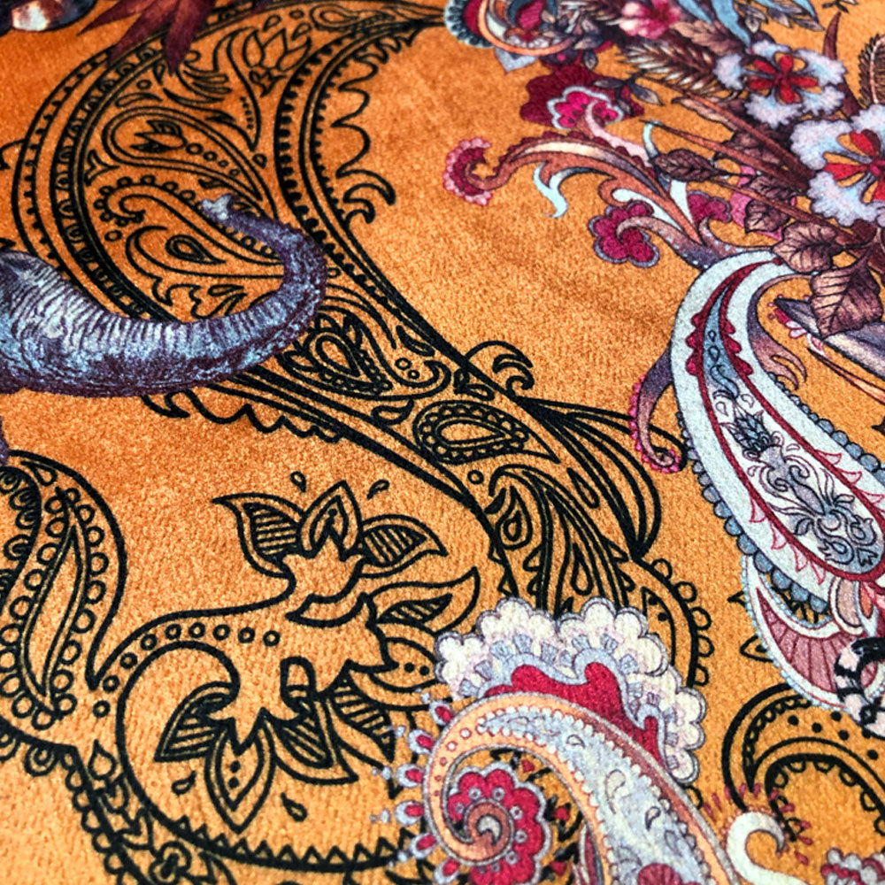 Magic Of India Patterned Velvet in Turmeric Yellow – Becca Who