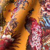Magic Of India in Turmeric | Orange Yellow Patterned Velvet Fabric