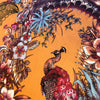 Decorative Orange yellow velvet art fabric for interiors by Designer Becca Who