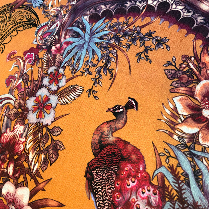 Magic Of India in Turmeric | Velvet Fabric Sample