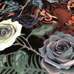 Bengal Rose Garden in Fierce | Non FR | 1 Half Metre Velvet Fabric