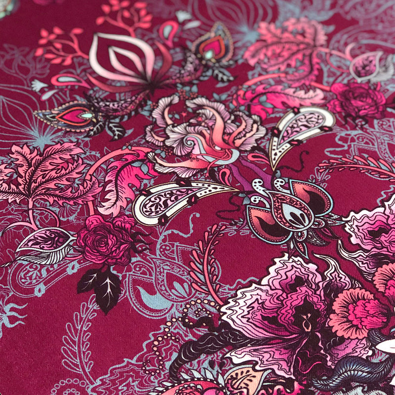 Eden in Berries | Velvet Fabric Sample