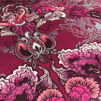 Eden in Berries Pink & Claret | Decorative Velvet Fabric