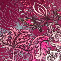 Eden in Berries Pink & Claret | Decorative Velvet Fabric