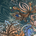 Eden in Lagoon | Velvet Fabric Sample
