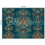 Eden in Lagoon | Velvet Fabric