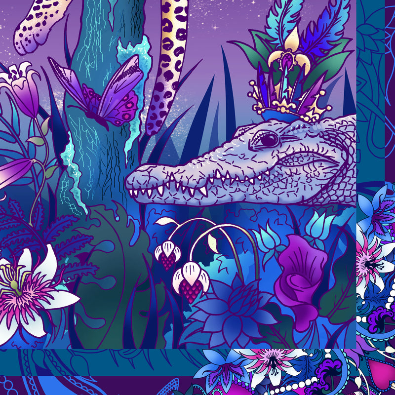 Regal Exotic Leopard | Silk Modal Scarf 90cm