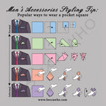 Ways to wear a pocket square by Designer Becca Who