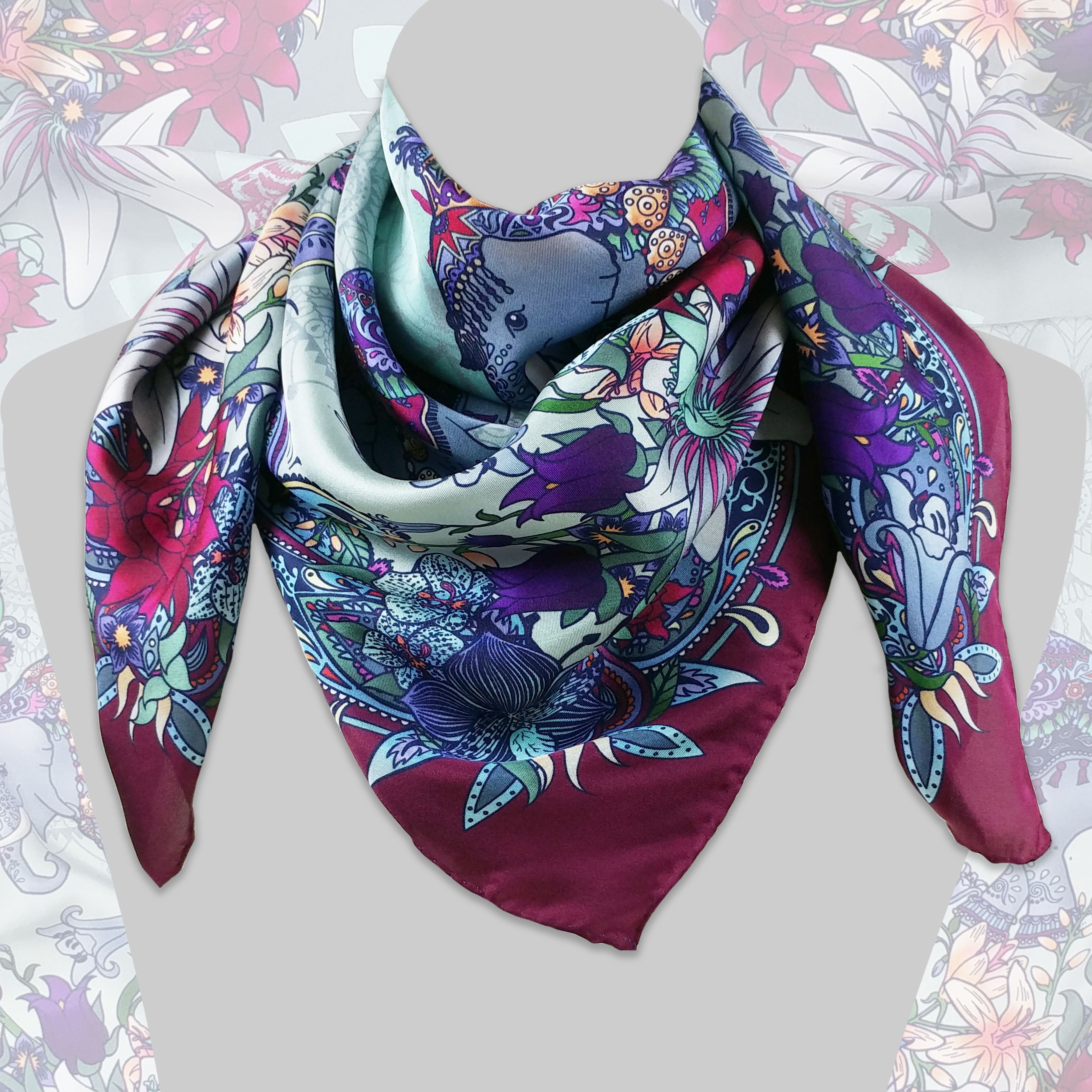 Owl 2025 silk scarf