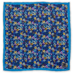 Wild Pansy | Silk Twill Pocket Square in Blue