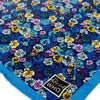 Wild Pansy | Silk Twill Pocket Square in Blue