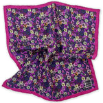 Wild Pansy | Silk Twill Pocket Square in Purple