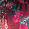 Rainforest Rush in Fever | Pink & Burgundy Patterned Velvet Fabric