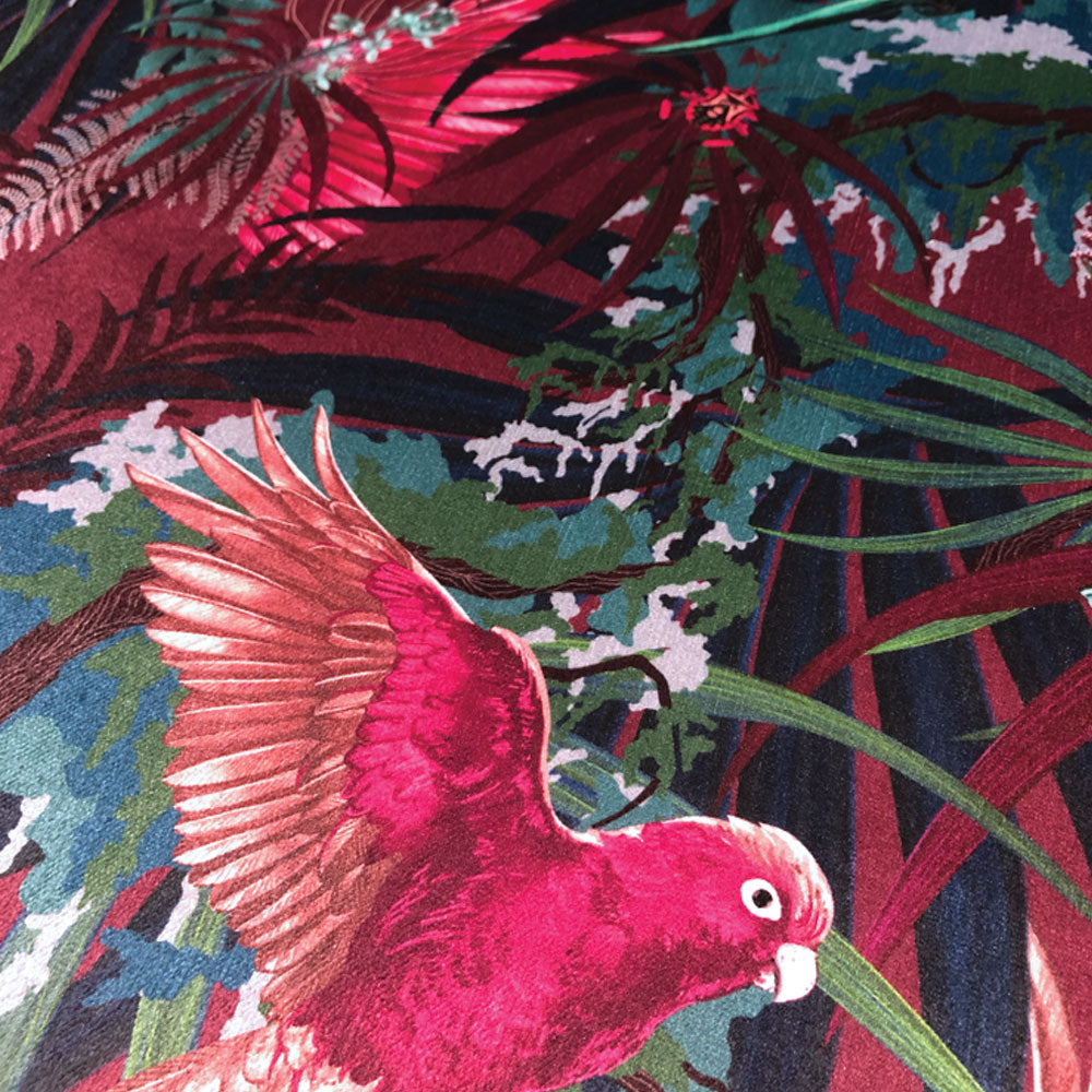 Tropic Parrot high quality Fuchsia Luxury Velvet Rug