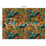 Rainforest Rush in Melody | Mustard Patterned Velvet Fabric
