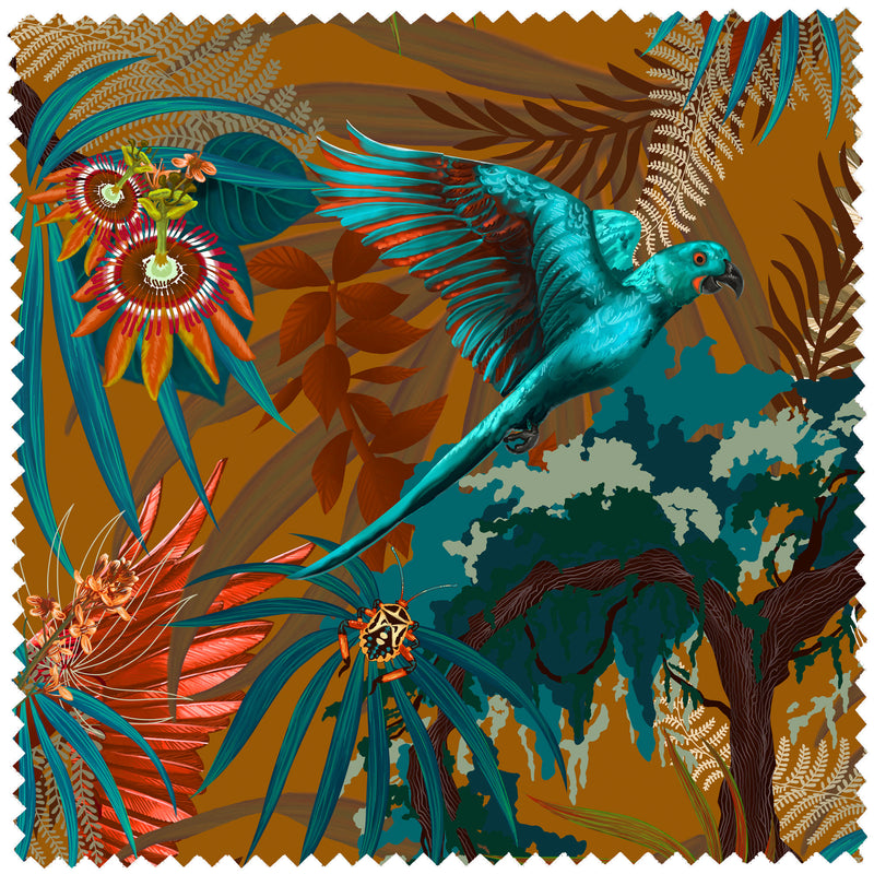 Rainforest Rush in Melody | Velvet Fabric Sample