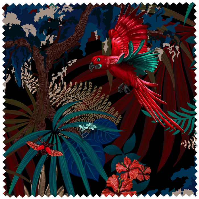 Rainforest Rush in Sultry | Velvet Fabric Sample