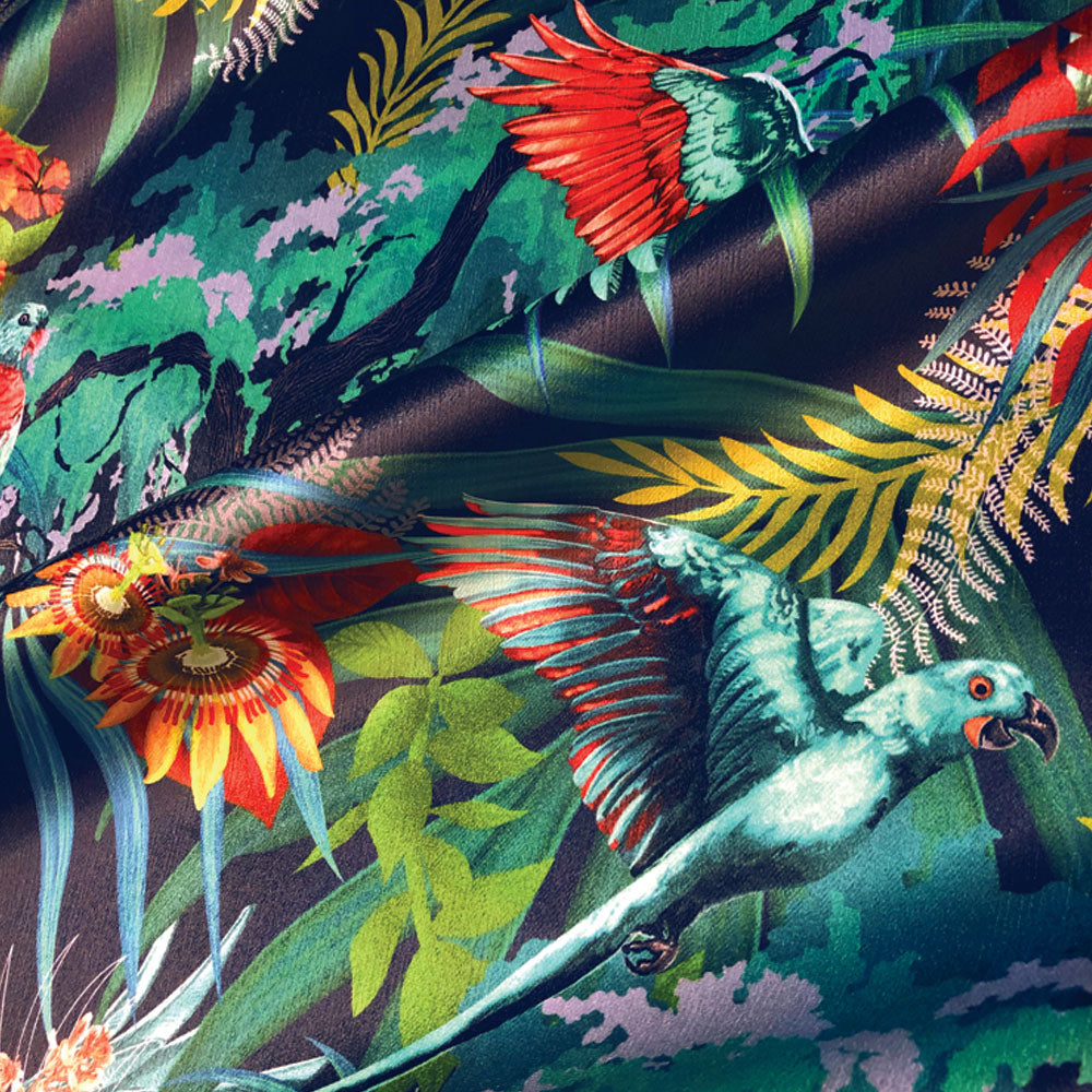 Rainforest Rush in Tropic | Colourful Velvet Fabric