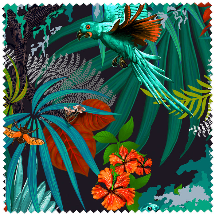Rainforest Rush in Tropic | Velvet Fabric Sample