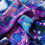 Regal Exotic Leopard | Pure Silk Scarf 65cm