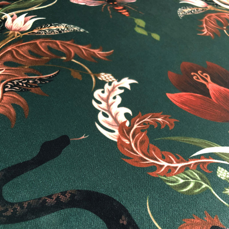 Serpentwined in Forest | Velvet Fabric Sample