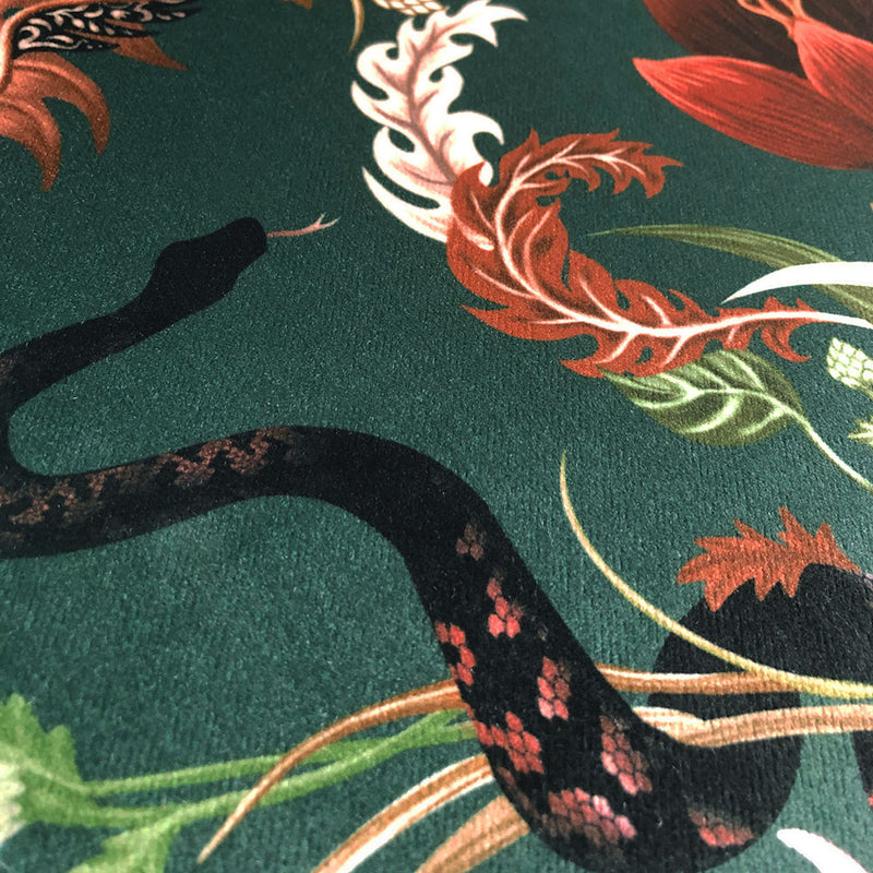 Serpentwined in Forest | Velvet Fabric Sample