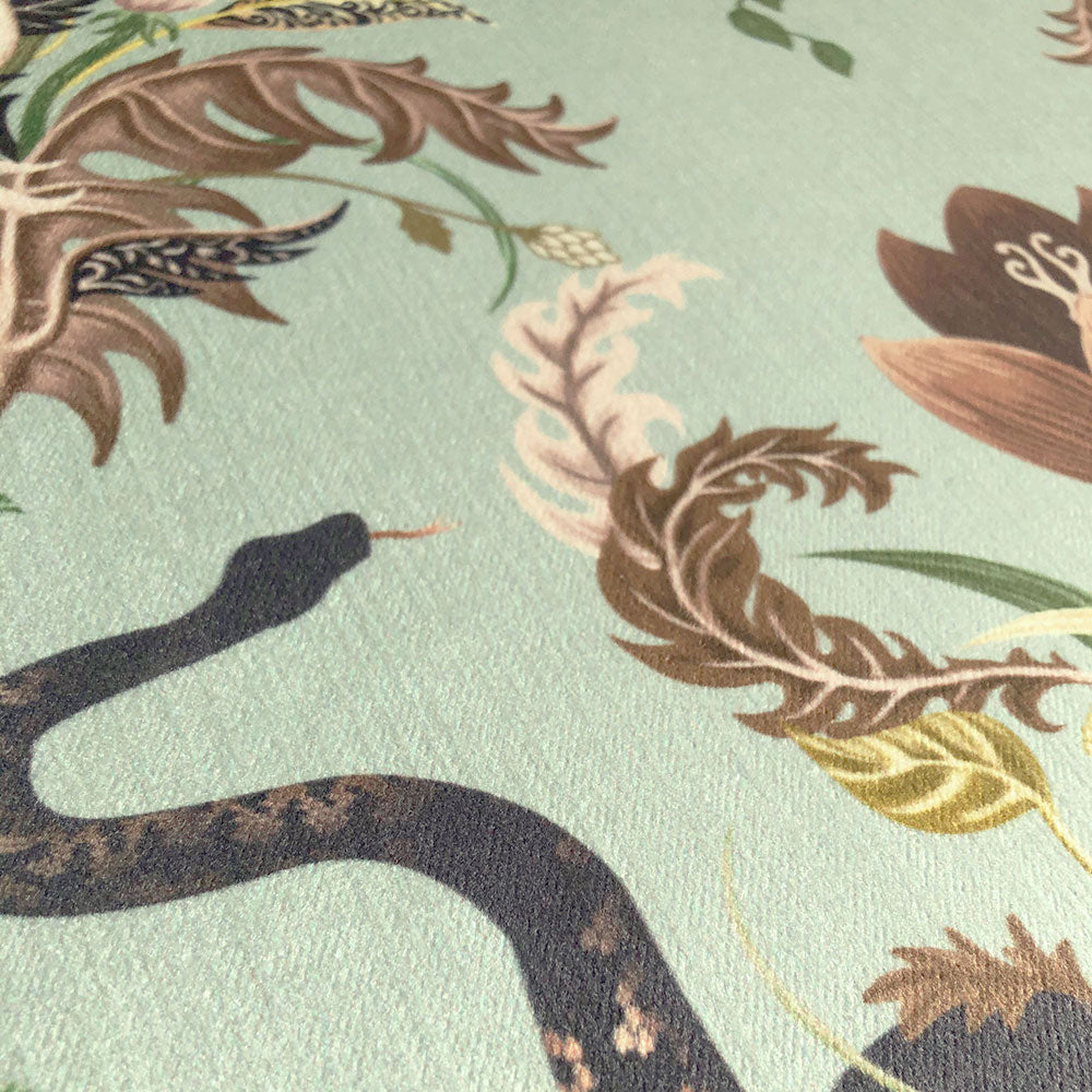 Serpentwined in Pale Moss | Non FR | 1 Half Metre Velvet Fabric