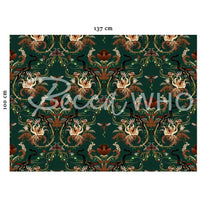 Serpentwined in Forest Green | Velvet Fabric