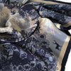 Stag in Navy & Gold | Pure Silk Neckerchief 65cm