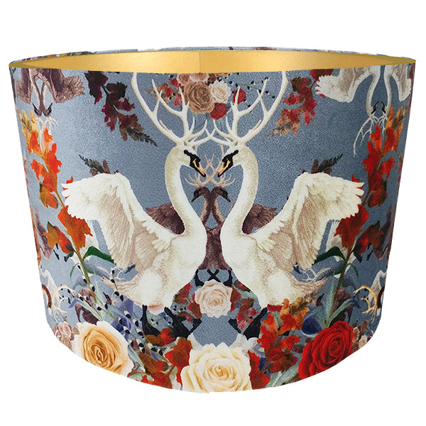 Swan Song | Velvet Drum Lampshade