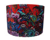 Tropical England | Velvet Drum Lampshade in Scarlet